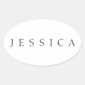 クラシック名（または単語） 楕円形シール (正面)