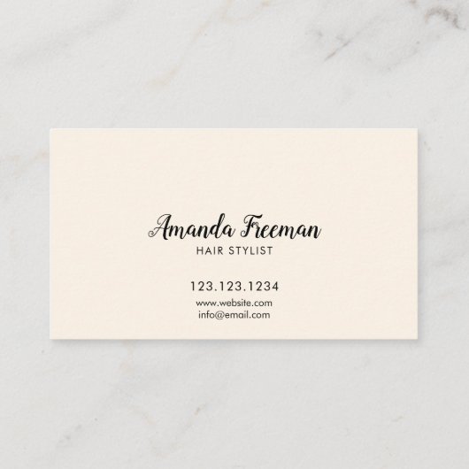 クラシック吹ドライエレガント美容師 名刺 (裏面)