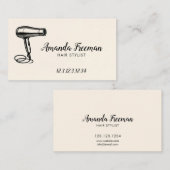 クラシック吹ドライエレガント美容師 名刺 (正面/裏面)