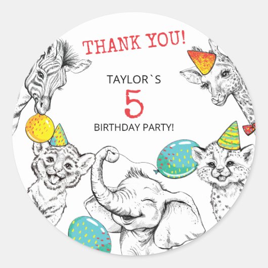 クラシック周回記念ステッカー5周年記念パーティー ラウンドシール (正面)