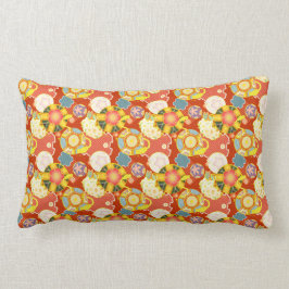 クラシック和鮮やか服 ランバークッション