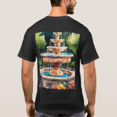 クラシック噴水シルエットTシャツ – エレガンスと Tシャツ (裏面)