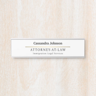 クラシック型フェイク金ゴールド回線法弁護士名 サインプレート