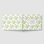 クラシック夏の花結婚の ゲストブック (全面)