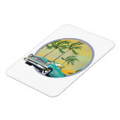 クラシック夕暮れ時の車 マグネット (左側)