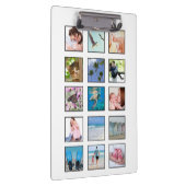 クラシック多重カスタム正方形フォトコラージュ クリップボード (右)