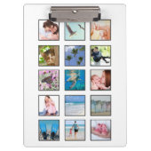 クラシック多重カスタム正方形フォトコラージュ クリップボード (正面)