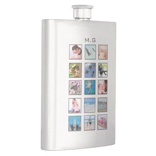クラシック多重カスタム正方形フォトコラージュ フラスク (右)