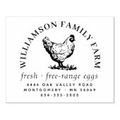 クラシック大型ヘンドエッグカートン差出人住所電話 ラバースタンプ (インプリント)