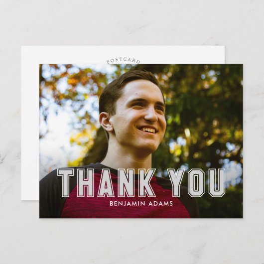 クラシック大学卒業ありがとうはがき ポストカード (正面/裏面)