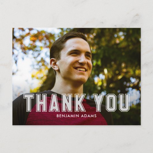 クラシック大学卒業ありがとうはがき ポストカード (正面)