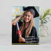 クラシック大学院フォトフォイル発表 箔招待状 (立ち正面)