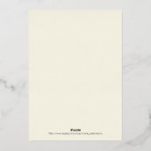 クラシック大学院フォトフォイル発表 箔招待状 (裏面)