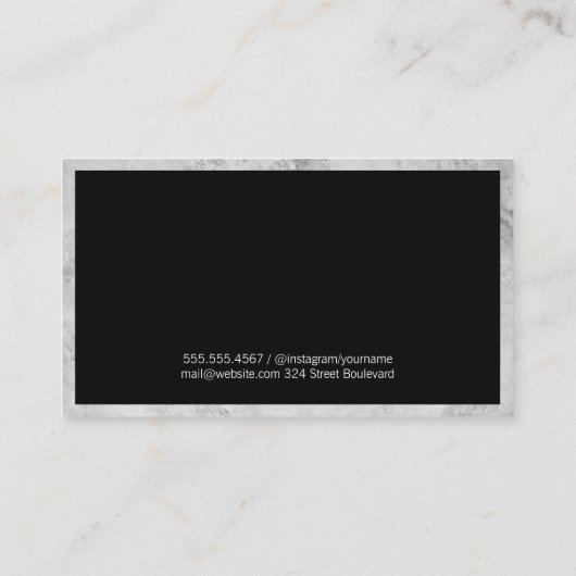 クラシック大理石トリム |モノグラム |エグゼクティブ 名刺 (裏面)