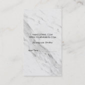 クラシック大理石レトロラベル理容師刃とひげ 名刺 (裏面)