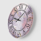 クラシック大理石ローマ数字ウォールクロック ラージ壁時計 (傾斜)