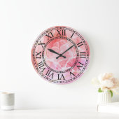 クラシック大理石ローマ数字ウォールクロック ラージ壁時計 (ホーム)