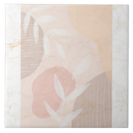 クラシック大理石&トロピカルリーフセラミックタイル タイル