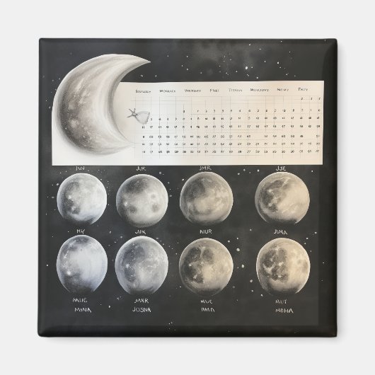 クラシック太陰相 – レトロ天暦Pr マグネット (正面)