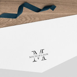 クラシック姓モノグラム セルフインキングスタンプ