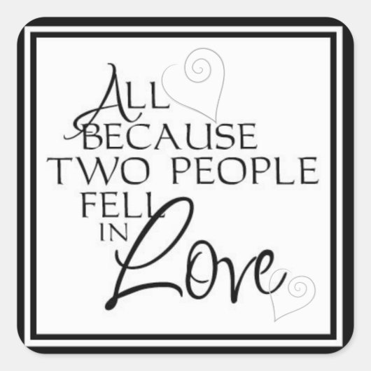 クラシック婚約と結婚封筒用シール スクエアシール (正面)