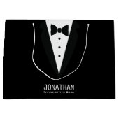 クラシック嫁のタキシード結婚の父 ラージペーパーバッグ (正面)