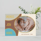 クラシック季節のごあいさつズモダンゴールドフォイルホリデイ 箔シーズンカード (立ち正面)