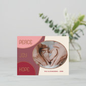 クラシック季節のごあいさつズモダンゴールドフォイルホリデイ 箔シーズンポストカード (立ち正面)