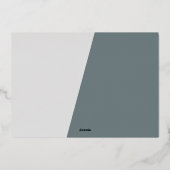 クラシック季節のごあいさつモダンシルバー金ゴールド 箔シーズンカード (裏面)