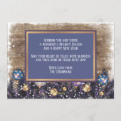 クラシック季節のごあいさつ木目模様 シーズンカード (裏面)