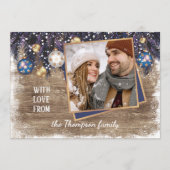 クラシック季節のごあいさつ木目模様 シーズンカード (正面)