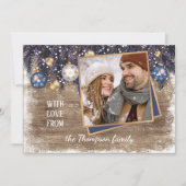 クラシック季節のごあいさつ木目模様 シーズンカード (正面)