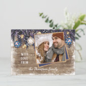 クラシック季節のごあいさつ木目模様 シーズンカード (スタンド正面)