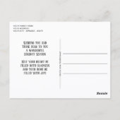 クラシック季節のごあいさつ木目模様 ポストカード (裏面)