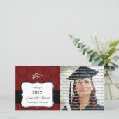 クラシック学校の卒業写真アナウンスカード 案内状 (スタンド正面)