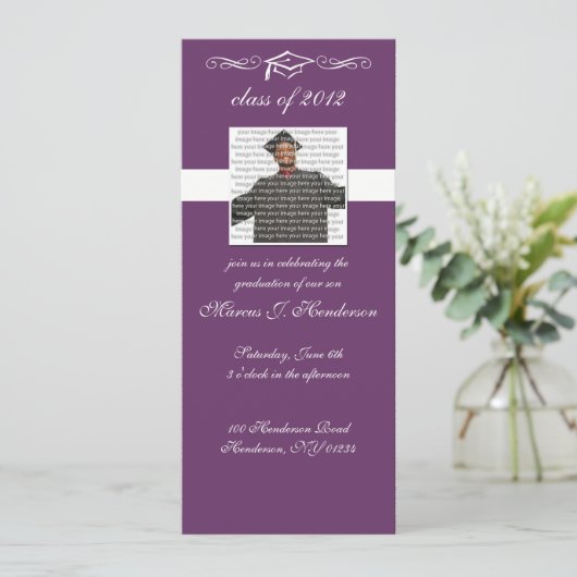 クラシック学校の卒業式 招待状 (スタンド正面)