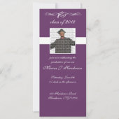 クラシック学校の卒業式 招待状 (正面)