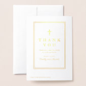 クラシック宗教洗礼プログラム金箔 箔カード (裏面封筒付き)