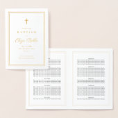 クラシック宗教洗礼プログラム金箔 箔カード (ディスプレー)