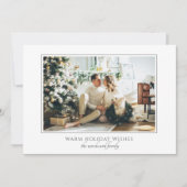 クラシック家族の写真クリスマスグリーティング シーズンカード (正面)