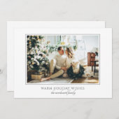 クラシック家族の写真クリスマスグリーティング シーズンカード (正面/裏面)
