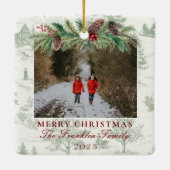 クラシック家族の写真記念 セラミックオーナメント (裏面)