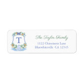 クラシック家紋差出人住所 ラベル (正面)