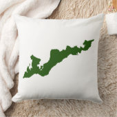 クラシック島のロゴ枕 – 緑 クッション (ブランケット)