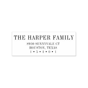 クラシック差出人住所スタンプ ラバースタンプ