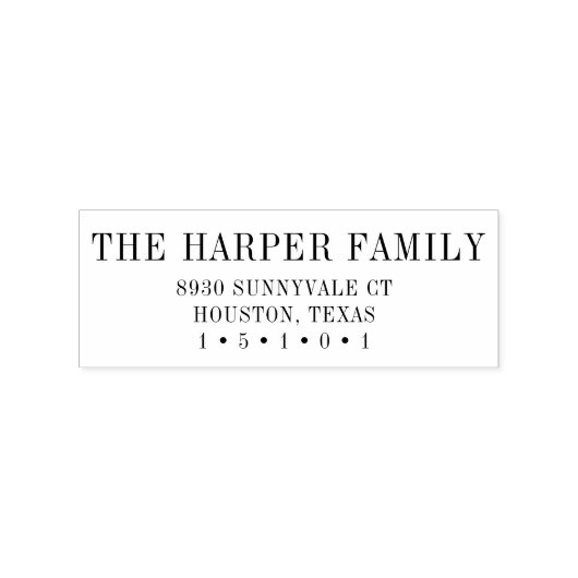 クラシック差出人住所スタンプ ラバースタンプ (インプリント)