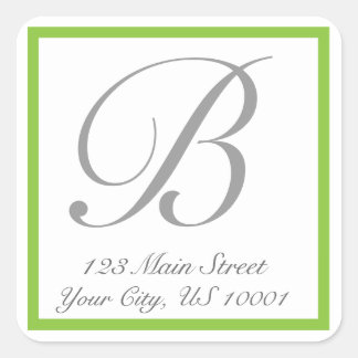 クラシック差出人住所ラベル スクエアシール