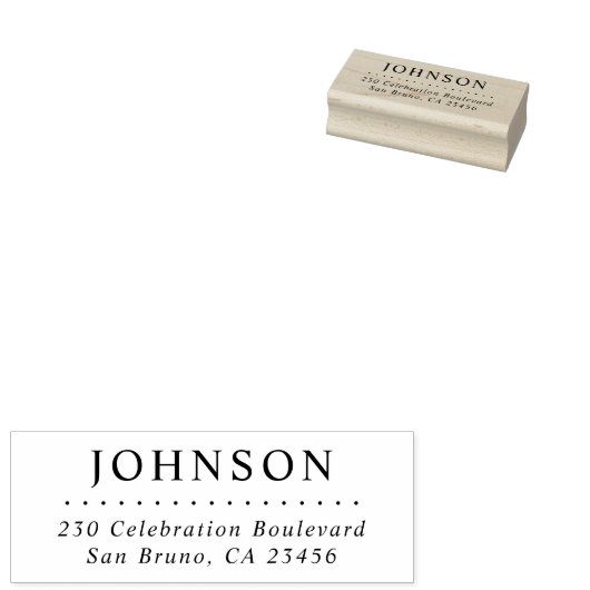 クラシック差出人住所名カスタム ラバースタンプ (押印)