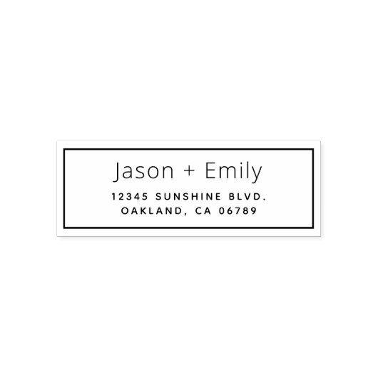 クラシック差出人住所自己インク印鑑 セルフインキングスタンプ (デザイン)