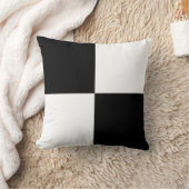 クラシック市松模様に板の裏面と白色パターン クッション (ブランケット)